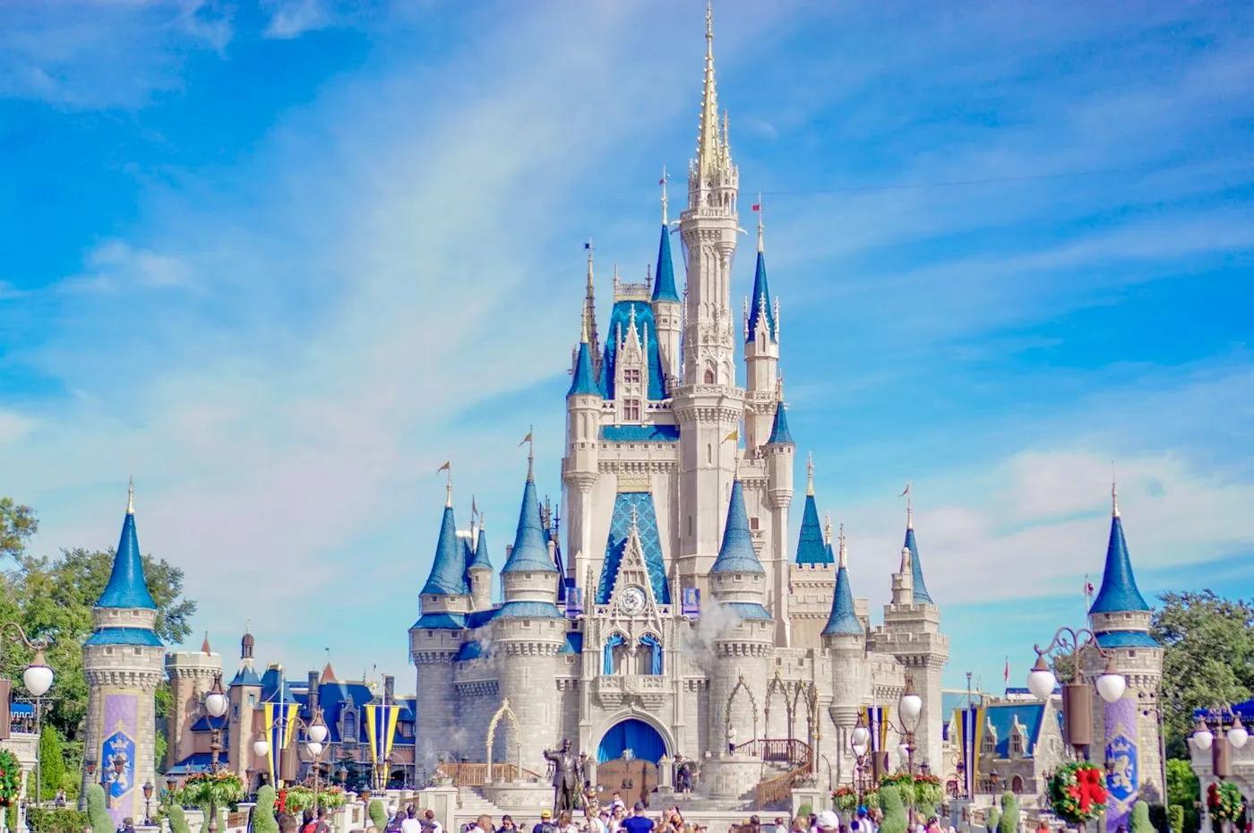 Cinderella Castle at Magic Kingdom on a bright day