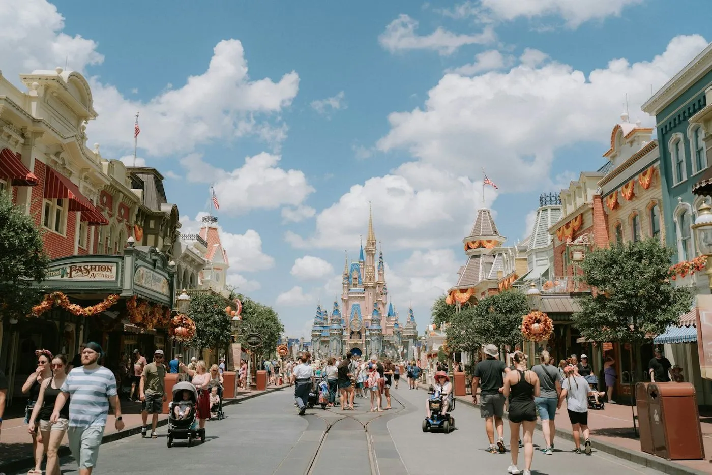 Main Street, U.S.A. looking toward Cinderella Castle at Magic Kingdom